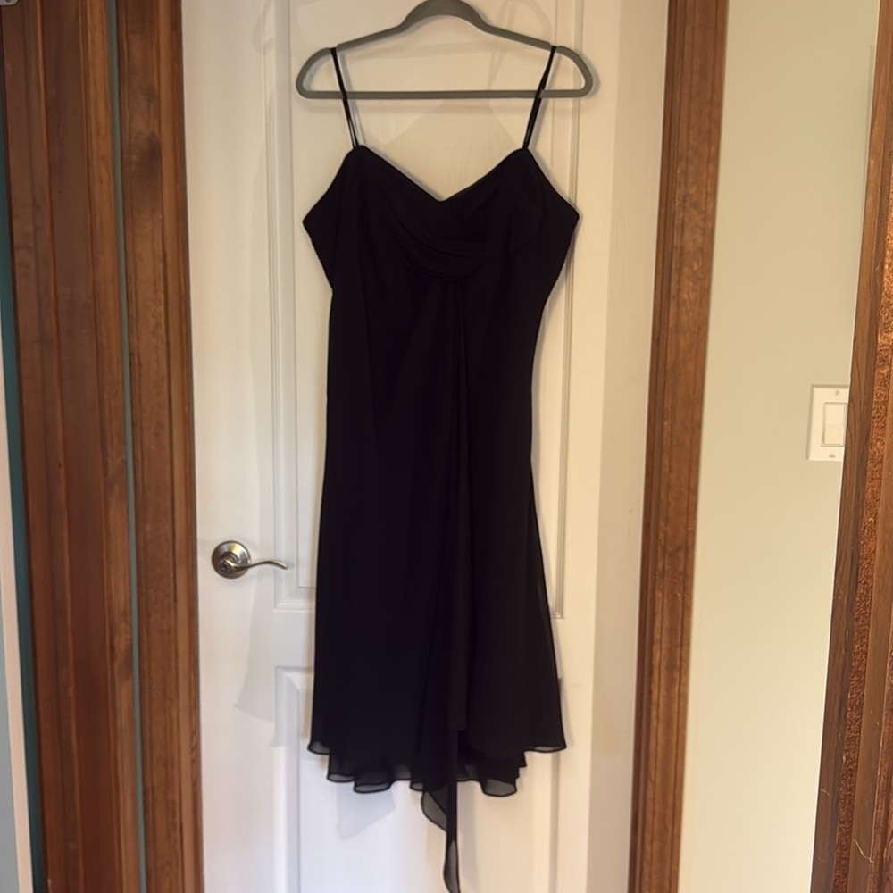 David's Bridal Black Strapless Dress